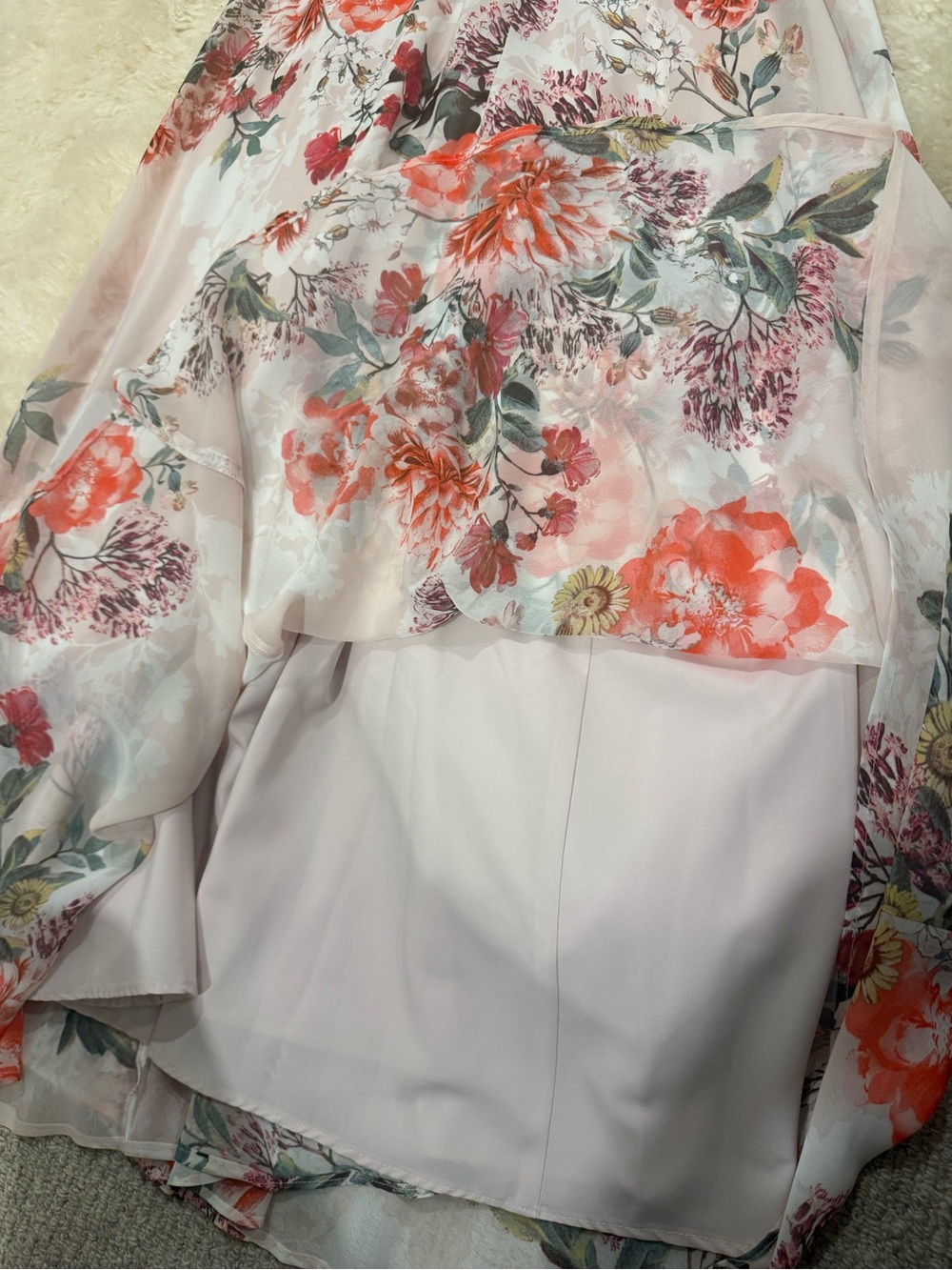 Eliza J pink floral halter maxi dress wedding guest dress women’s size 0 - Picture 6 of 6